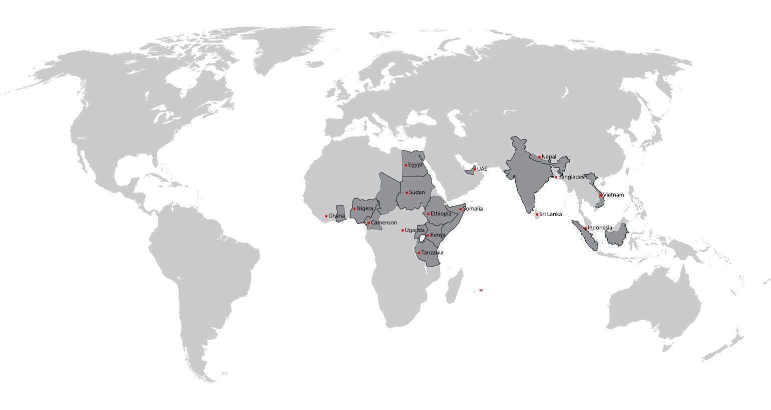 NPM Machinery Global Presence World Map